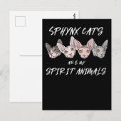 Cat Lover Gift Spirit Animal Sphynx Cat Postkarte (Vorne/Hinten)
