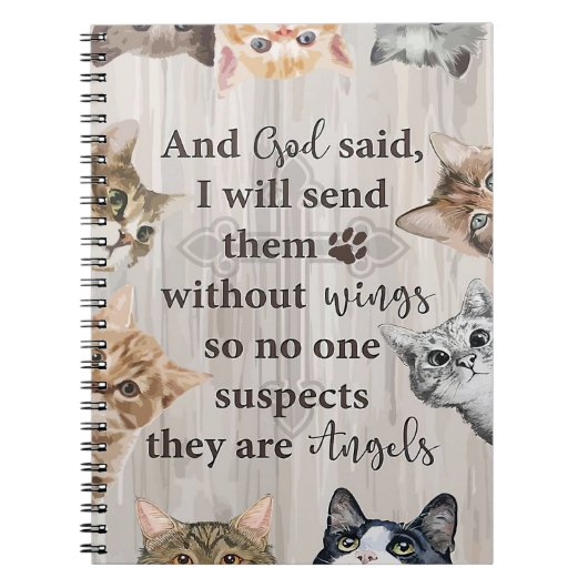 Cat Lover God Schick mir Katzen Notizblock (Vorderseite)