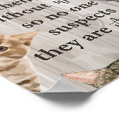 Cat Lover God Schick mir Katzen Poster (Ecke)