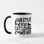 Cat Lover Hair Stylist Tasse (Links)