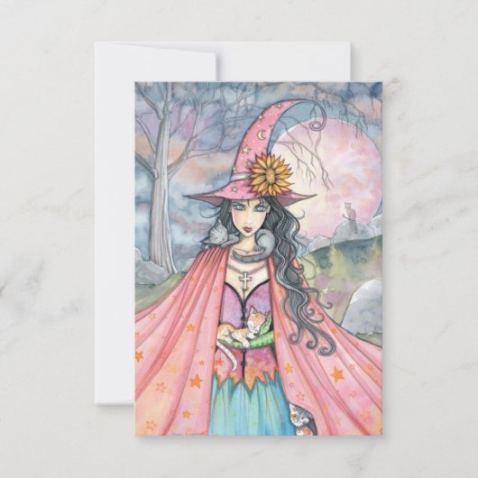 Cat Lover Halloween Postcard Karte (Vorderseite)