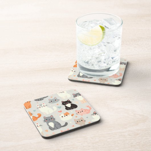 Cat Lover Hard plastic Untersetzer - Fun Table Dec (Rechte Seite)