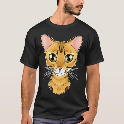 Cat Lover I Cat Face I Bengal Cat christmas T-Shirt (Vorderseite)