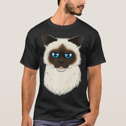 Cat Lover I Cat Face I Birman Cat lustig T-Shirt (Vorderseite)