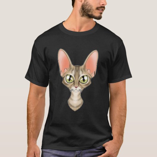 Cat Lover I Cat Face I Devon Rex Cat T-Shirt (Vorderseite)