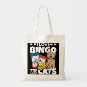 Cat Lover I Liebe Bingo and Cats Gambling Bingo Pl Tragetasche