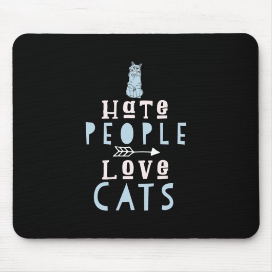 Cat Lover I Liebe Katzen und Menschen Mousepad (Vorne)