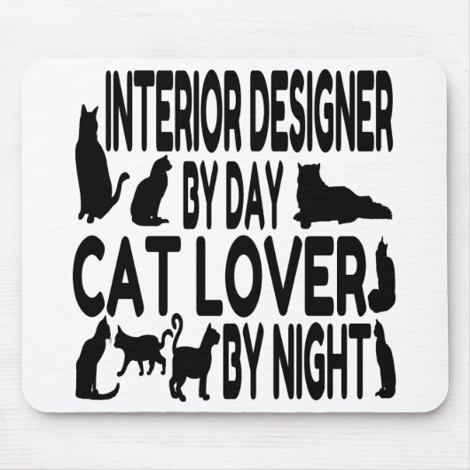 Cat Lover Interior Designer Mousepad (Vorne)