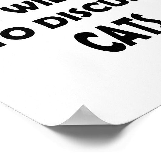 Cat Lover Introvert - Funny Design Poster (Ecke)