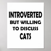 Cat Lover Introvert - Funny Design Poster (Vorne)