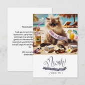 CAT Lover Junggeselinnen-Abschied Dankeskarte (Vorne/Hinten)