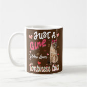 Cat Lover Just A Girl, der Tonkinese Katzen Liebe Kaffeetasse (Links)