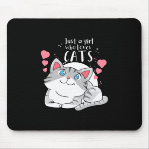 Cat Lover Just A Girl Who Lieben Cat Mousepad