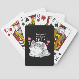 Cat Lover Just A Girl Who Lieben Cat Spielkarten