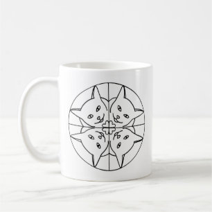 Cat Lover Kaleidoskop Katzen Herz-Tasse Kaffeetasse