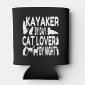 Cat Lover Kayaker Dosenkühler (Rückseite)