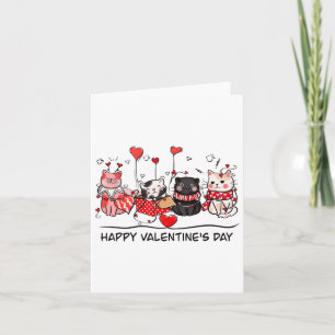 Cat Lover Kitten Happy Valentinstag Männer Frauen Karte
