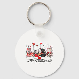Cat Lover Kitten Happy Valentinstag Männer Frauen  Schlüsselanhänger