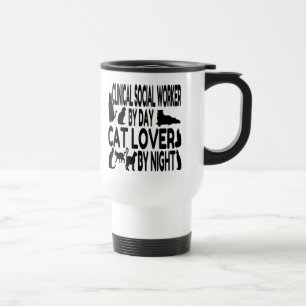 Cat Lover Klinische Sozialarbeiter Reisebecher