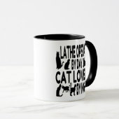 Cat Lover Lathe Operator Tasse (VorderseiteRechts)