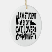 Cat Lover Law Student Keramik Ornament (Rechts)
