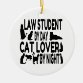 Cat Lover Law Student Keramik Ornament (Vorne)