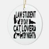 Cat Lover Law Student Keramik Ornament (Links)