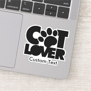 Cat Lover Logo Aufkleber