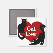 Cat Lover Magnet Kitty Cat Kühlschrankmagnet indiv (Vorderseite/Rückseite)