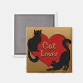 Cat Lover Magnet Kitty Cat Kühlschrankmagnet indiv (Vorderseite/Rückseite)
