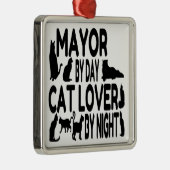 Cat Lover Mayor Ornament Aus Metall (Rechts)