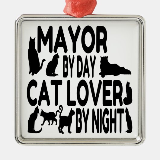 Cat Lover Mayor Ornament Aus Metall (Vorne)