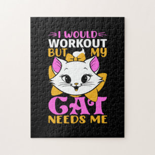 Cat Lover Meine Katze braucht mich Puzzle