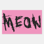 Cat Lover, MEOW Aufkleber (Vorderseite)