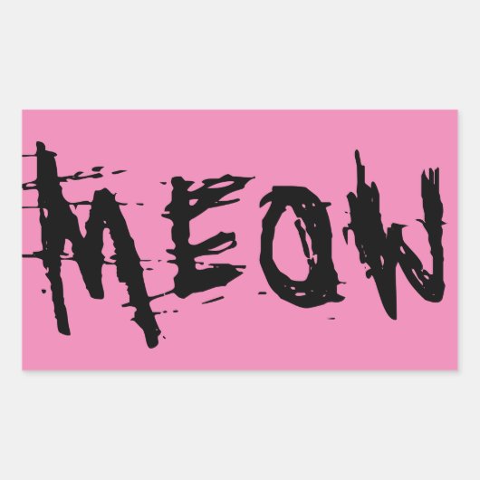 Cat Lover, MEOW Aufkleber (Vorderseite)