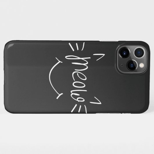 Cat Lover Meow iPhone Hülle (Rückseite (Horizontal))