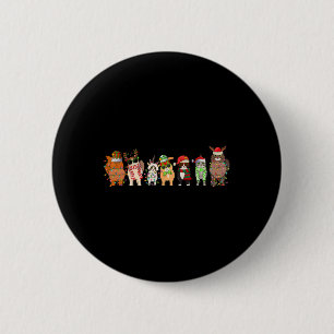 Cat Lover Meowy Weihnachtsfamilie Pjs Matching Men Button