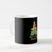 Cat Lover Merry Meowy Christmas Tree Cat Holiday G Kaffeetasse (Vorderseite Links)