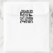 Cat Lover Mit Behinderung Quadratischer Aufkleber (Tasche)