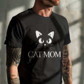 cat lover mom Cute Simple Design black T-Shirt