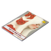 Cat lover Mom Photo  red Notizblock (Linke Seite)
