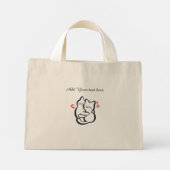 Cat Lover Mom’s Tote Bag for Women Mini Stoffbeutel (Rückseite)