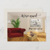 Cat Lover New Zuhause Moving Postcard Ankündigungspostkarte (Vorne/Hinten)