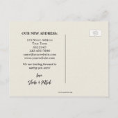 Cat Lover New Zuhause Moving Postcard Ankündigungspostkarte (Rückseite)