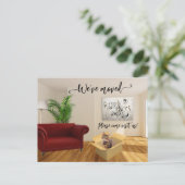 Cat Lover New Zuhause Moving Postcard Ankündigungspostkarte (Stehend Vorderseite)