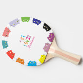 Cat Lover Niedlich Kawaii Tischtennis Schläger (Seitenansicht)