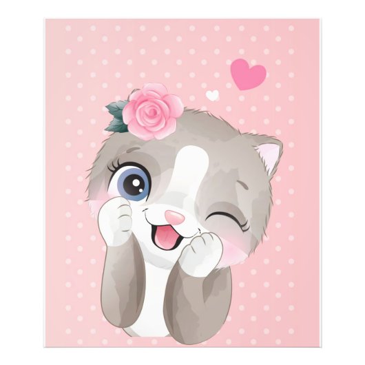 Cat Lover | Niedlich Kleine Kätzchen Fotodruck (Vorne)