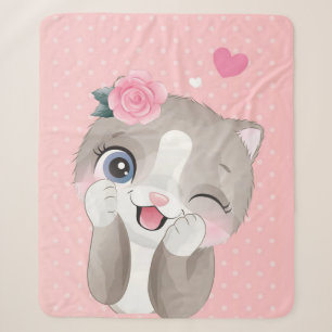 Cat Lover Niedlich Kleine Kätzchen Sherpadecke