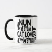 Cat Lover Nun Tasse (Links)