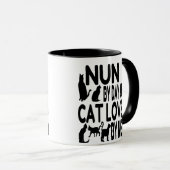 Cat Lover Nun Tasse (VorderseiteRechts)